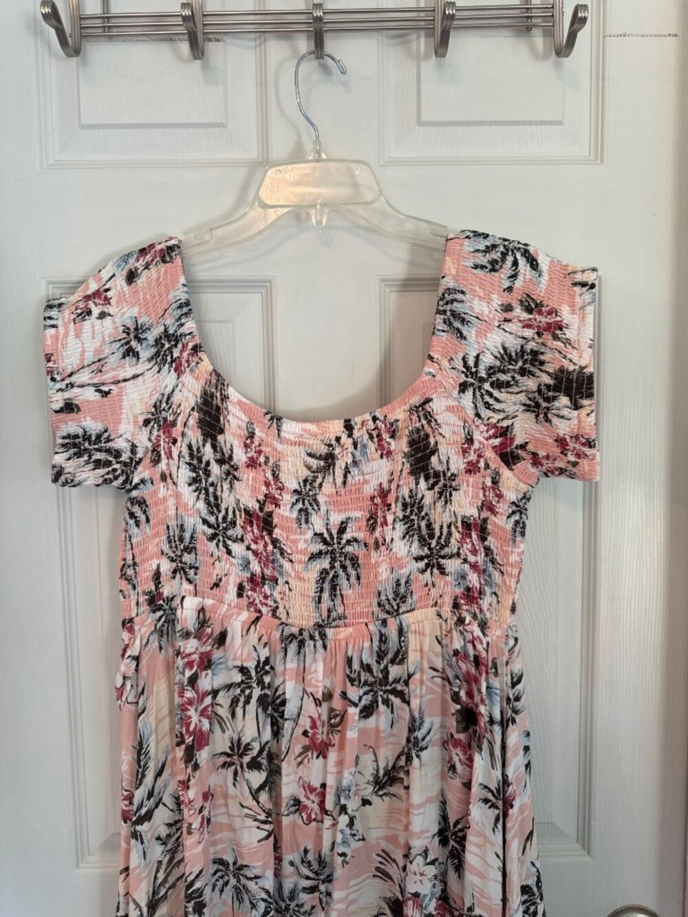 Torrid Off The shoulder Short Sleeve Tropical Maxi Length Dress Size 2 (2X) - Picture 8 of 9
